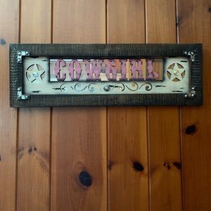 Western Cowgirl Rustic Framed Mirror Decor